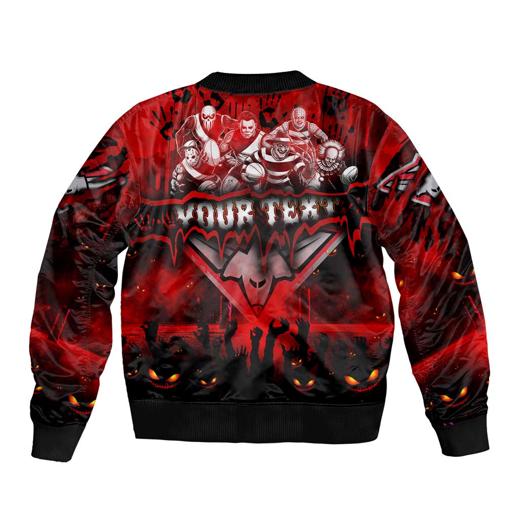 Step Into Horror Domain Bombers Football Bomber Jacket Halloween Horror Movie Characters - Aussie Hoodie