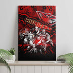 Step Into Horror Domain Bombers Football Canvas Wall Art Halloween Horror Movie Characters - Aussie Hoodie