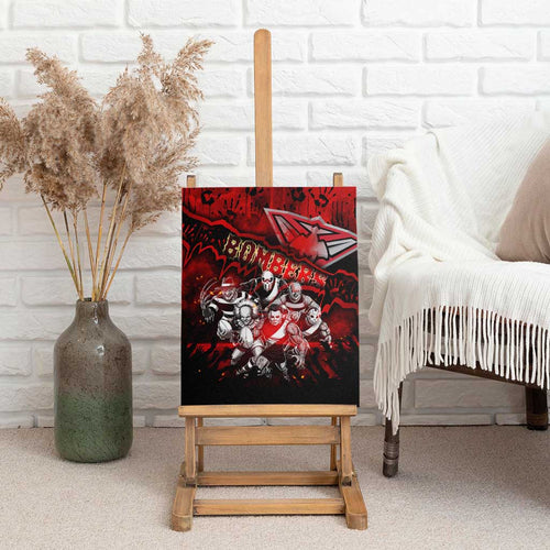 Step Into Horror Domain Bombers Football Canvas Wall Art Halloween Horror Movie Characters - Aussie Hoodie