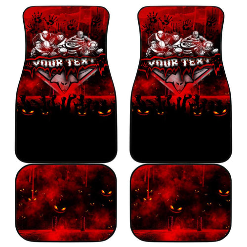 Step Into Horror Domain Bombers Football Car Mats Halloween Horror Movie Characters - Aussie Hoodie