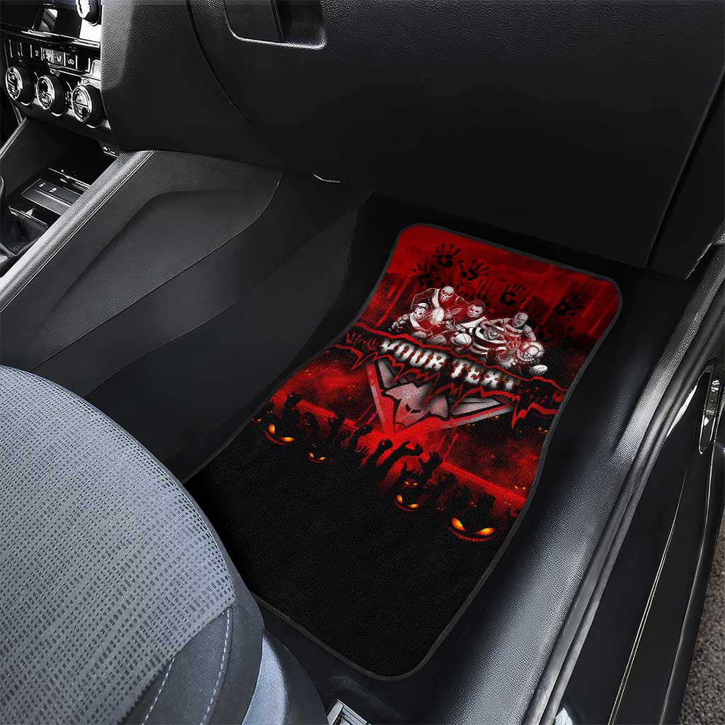 Step Into Horror Domain Bombers Football Car Mats Halloween Horror Movie Characters - Aussie Hoodie