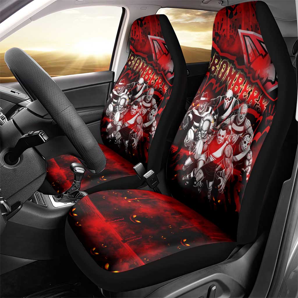 Step Into Horror Domain Bombers Football Car Seat Cover Halloween Horror Movie Characters - Aussie Hoodie