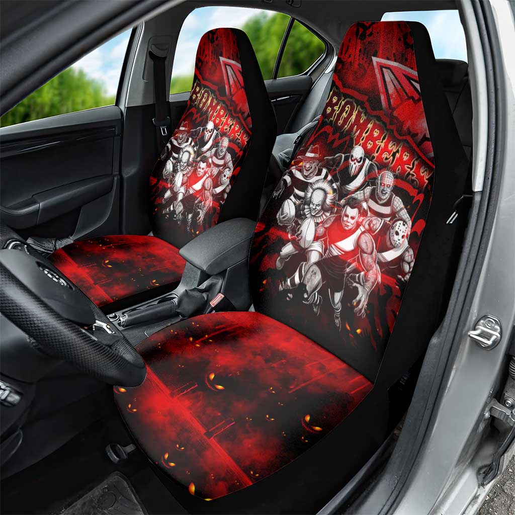 Step Into Horror Domain Bombers Football Car Seat Cover Halloween Horror Movie Characters - Aussie Hoodie