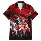 Step Into Horror Domain Bombers Football Family Matching Mermaid Dress and Hawaiian Shirt Halloween Horror Movie Characters - Aussie Hoodie