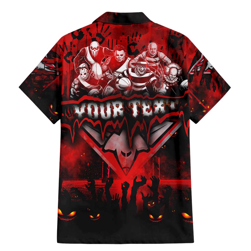 Step Into Horror Domain Bombers Football Family Matching Mermaid Dress and Hawaiian Shirt Halloween Horror Movie Characters - Aussie Hoodie