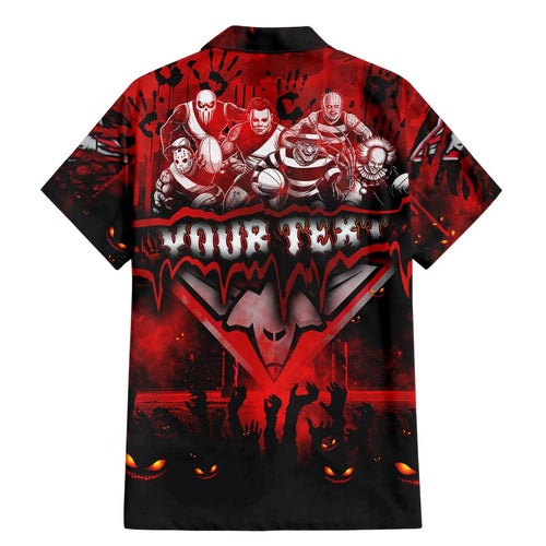 Step Into Horror Domain Bombers Football Family Matching Mermaid Dress and Hawaiian Shirt Halloween Horror Movie Characters - Aussie Hoodie