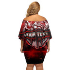 Step Into Horror Domain Bombers Football Family Matching Off Shoulder Short Dress and Hawaiian Shirt Halloween Horror Movie Characters - Aussie Hoodie