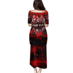Step Into Horror Domain Bombers Football Family Matching Puletasi and Hawaiian Shirt Halloween Horror Movie Characters - Aussie Hoodie