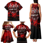 Step Into Horror Domain Bombers Football Family Matching Tank Maxi Dress and Hawaiian Shirt Halloween Horror Movie Characters - Aussie Hoodie