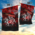 Step Into Horror Domain Bombers Football Garden Flag Halloween Horror Movie Characters - Aussie Hoodie