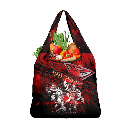 Step Into Horror Domain Bombers Football Grocery Bag Halloween Horror Movie Characters - Aussie Hoodie