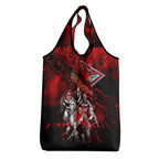 Step Into Horror Domain Bombers Football Grocery Bag Halloween Horror Movie Characters - Aussie Hoodie