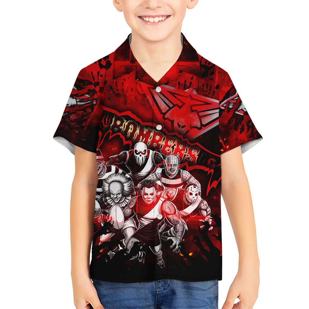 Step Into Horror Domain Bombers Football Hawaiian Shirt Halloween Horror Movie Characters - Aussie Hoodie