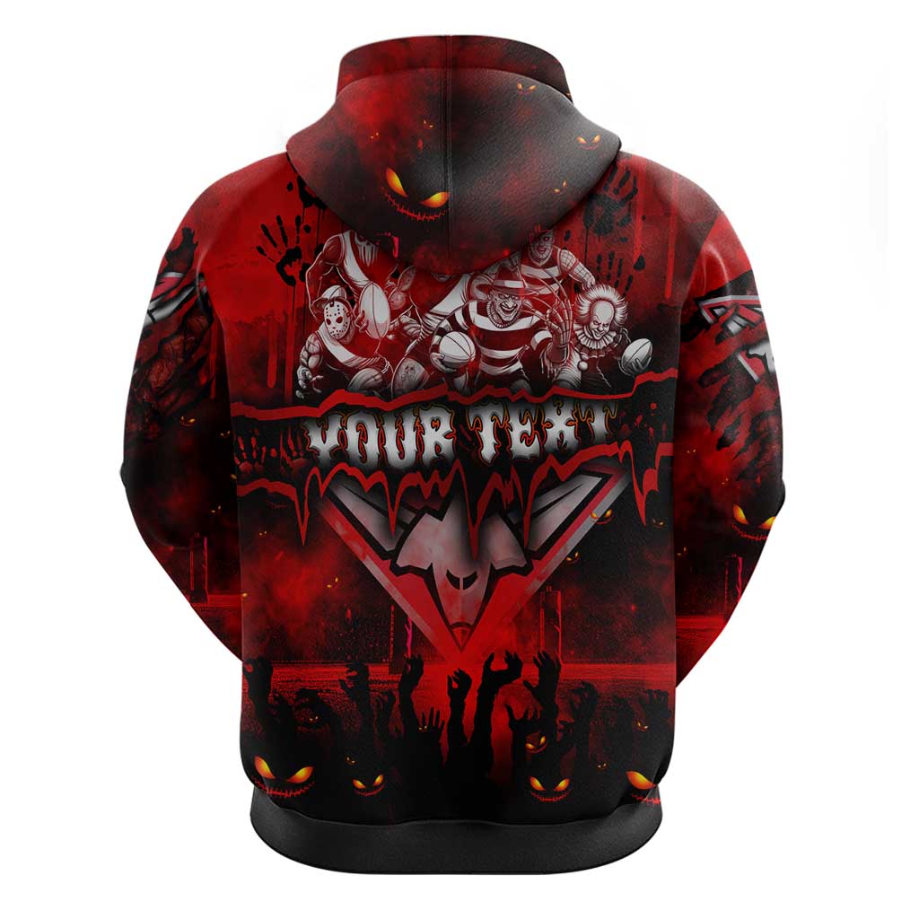 Step Into Horror Domain Bombers Football Hoodie Halloween Horror Movie Characters - Aussie Hoodie