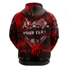 Step Into Horror Domain Bombers Football Hoodie Halloween Horror Movie Characters - Aussie Hoodie