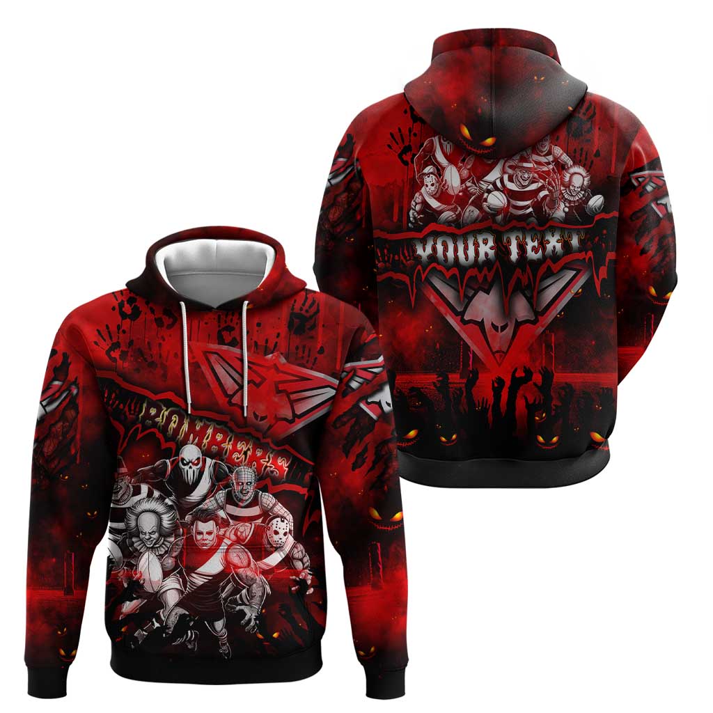 Step Into Horror Domain Bombers Football Hoodie Halloween Horror Movie Characters - Aussie Hoodie