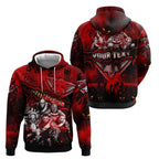Step Into Horror Domain Bombers Football Hoodie Halloween Horror Movie Characters - Aussie Hoodie