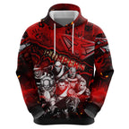 Step Into Horror Domain Bombers Football Hoodie Halloween Horror Movie Characters - Aussie Hoodie