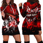 Step Into Horror Domain Bombers Football Hoodie Dress Halloween Horror Movie Characters - Aussie Hoodie