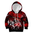 Step Into Horror Domain Bombers Football Kid Hoodie Halloween Horror Movie Characters - Aussie Hoodie