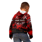 Step Into Horror Domain Bombers Football Kid Hoodie Halloween Horror Movie Characters - Aussie Hoodie