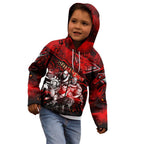 Step Into Horror Domain Bombers Football Kid Hoodie Halloween Horror Movie Characters - Aussie Hoodie