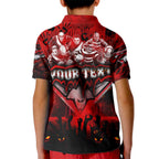 Step Into Horror Domain Bombers Football Kid Polo Shirt Halloween Horror Movie Characters - Aussie Hoodie