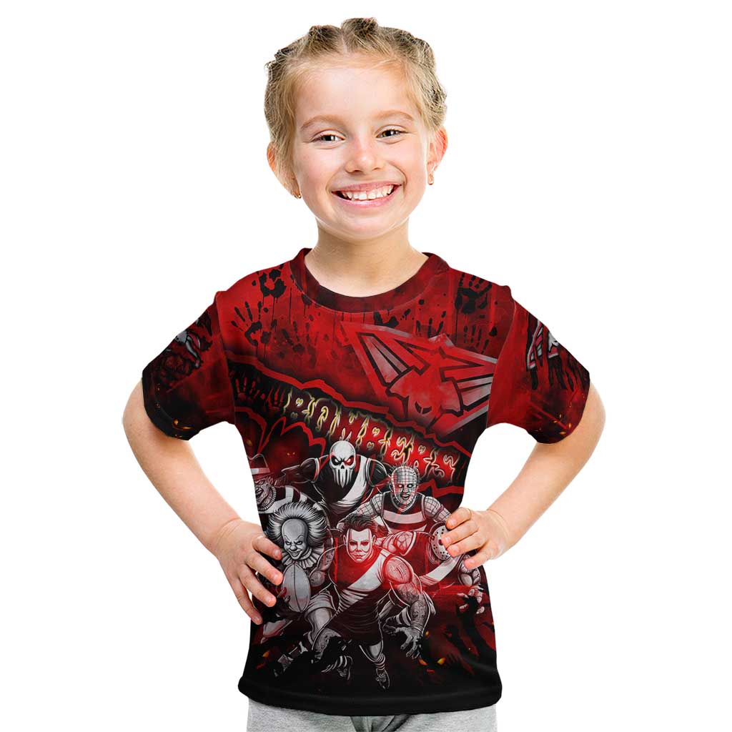 Step Into Horror Domain Bombers Football Kid T Shirt Halloween Horror Movie Characters - Aussie Hoodie