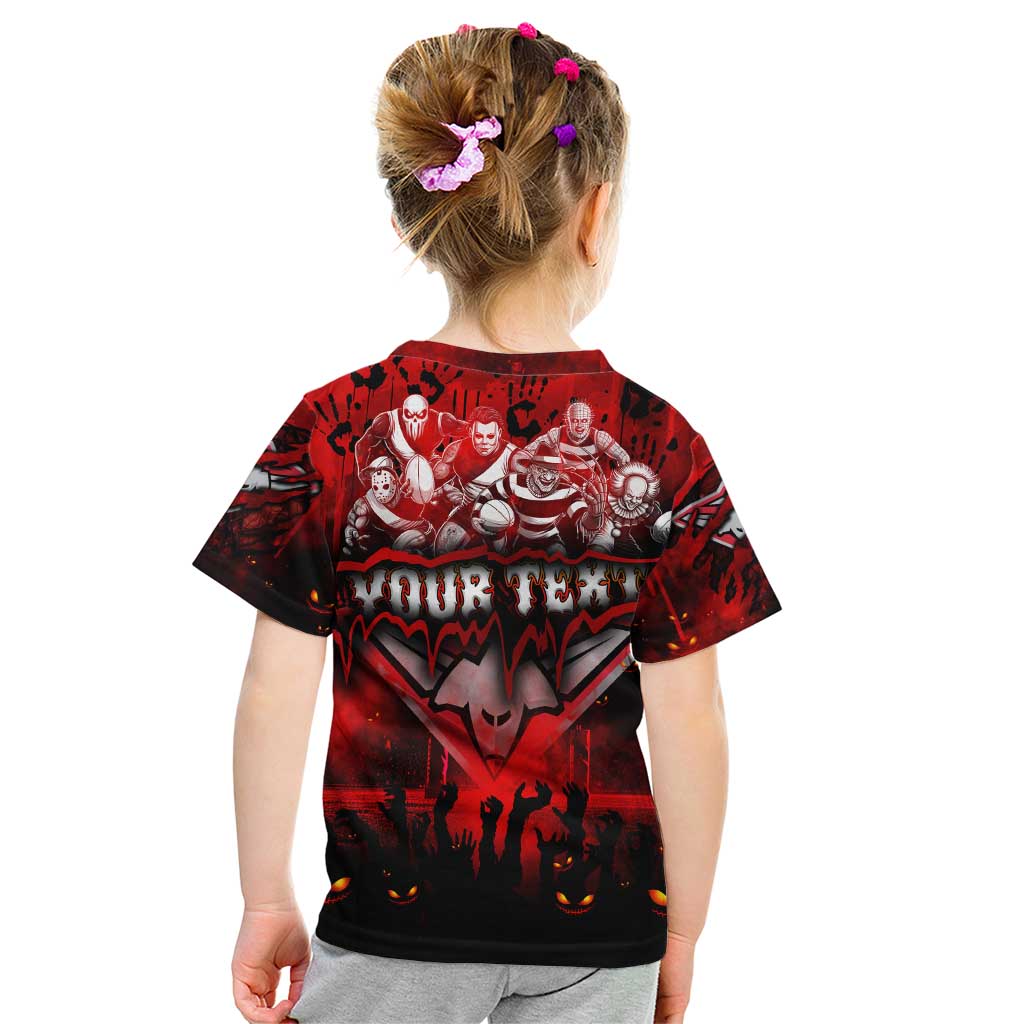 Step Into Horror Domain Bombers Football Kid T Shirt Halloween Horror Movie Characters - Aussie Hoodie