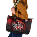 Step Into Horror Domain Bombers Football Leather Tote Bag Halloween Horror Movie Characters - Aussie Hoodie
