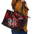 Step Into Horror Domain Bombers Football Leather Tote Bag Halloween Horror Movie Characters - Aussie Hoodie