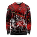 Step Into Horror Domain Bombers Football Long Sleeve Shirt Halloween Horror Movie Characters - Aussie Hoodie