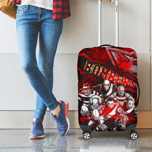 Step Into Horror Domain Bombers Football Luggage Cover Halloween Horror Movie Characters - Aussie Hoodie