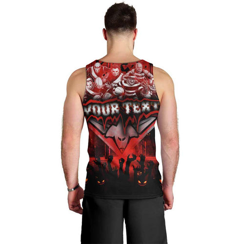 Step Into Horror Domain Bombers Football Men Tank Top Halloween Horror Movie Characters - Aussie Hoodie