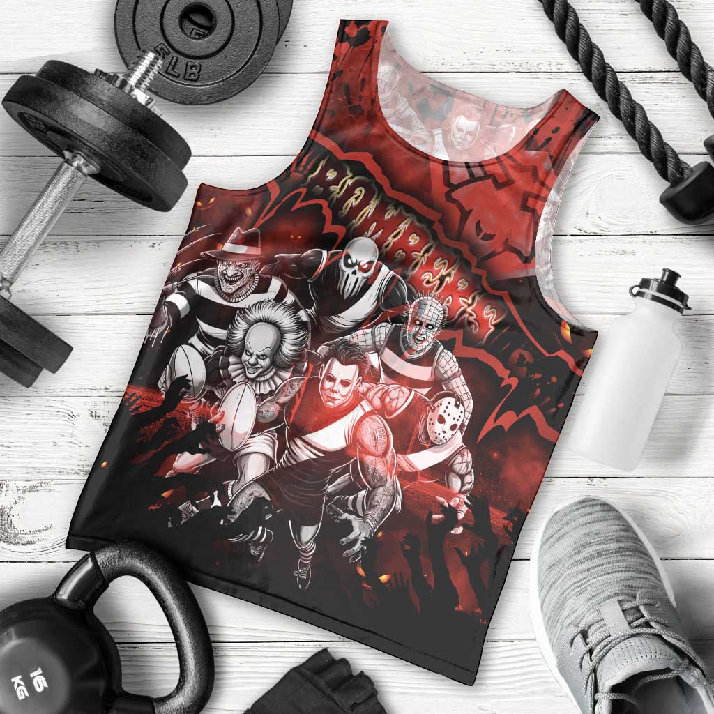 Step Into Horror Domain Bombers Football Men Tank Top Halloween Horror Movie Characters - Aussie Hoodie