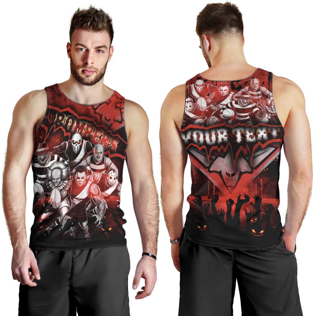 Step Into Horror Domain Bombers Football Men Tank Top Halloween Horror Movie Characters - Aussie Hoodie