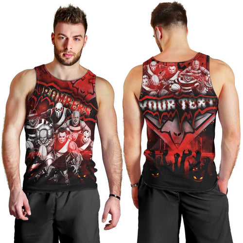Step Into Horror Domain Bombers Football Men Tank Top Halloween Horror Movie Characters - Aussie Hoodie