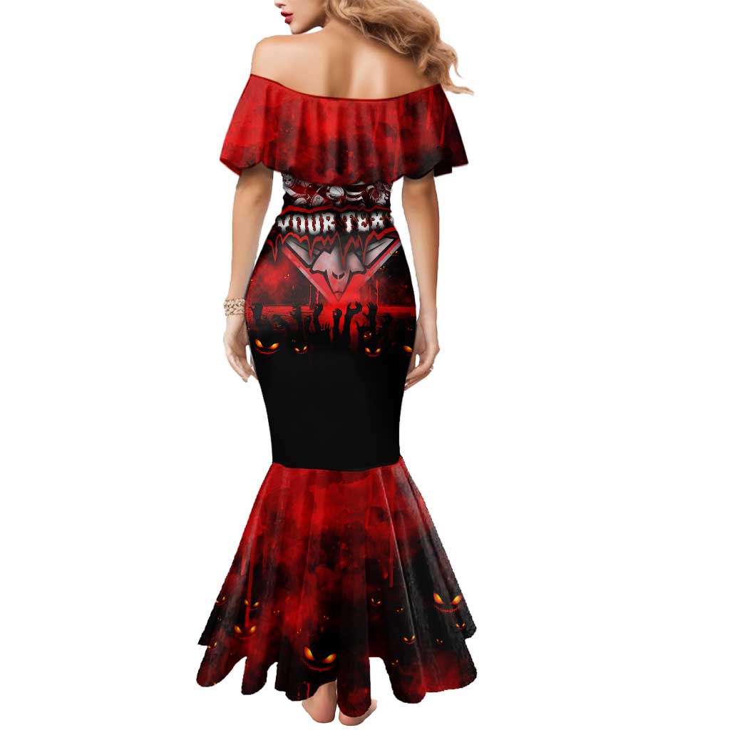 Step Into Horror Domain Bombers Football Mermaid Dress Halloween Horror Movie Characters - Aussie Hoodie