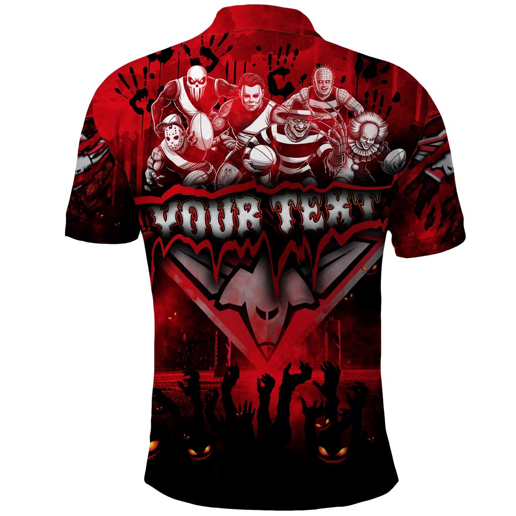 Step Into Horror Domain Bombers Football Polo Shirt Halloween Horror Movie Characters - Aussie Hoodie