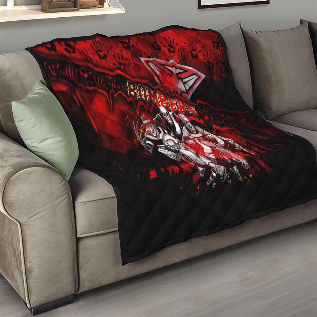 Step Into Horror Domain Bombers Football Quilt Halloween Horror Movie Characters - Aussie Hoodie