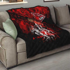 Step Into Horror Domain Bombers Football Quilt Halloween Horror Movie Characters - Aussie Hoodie