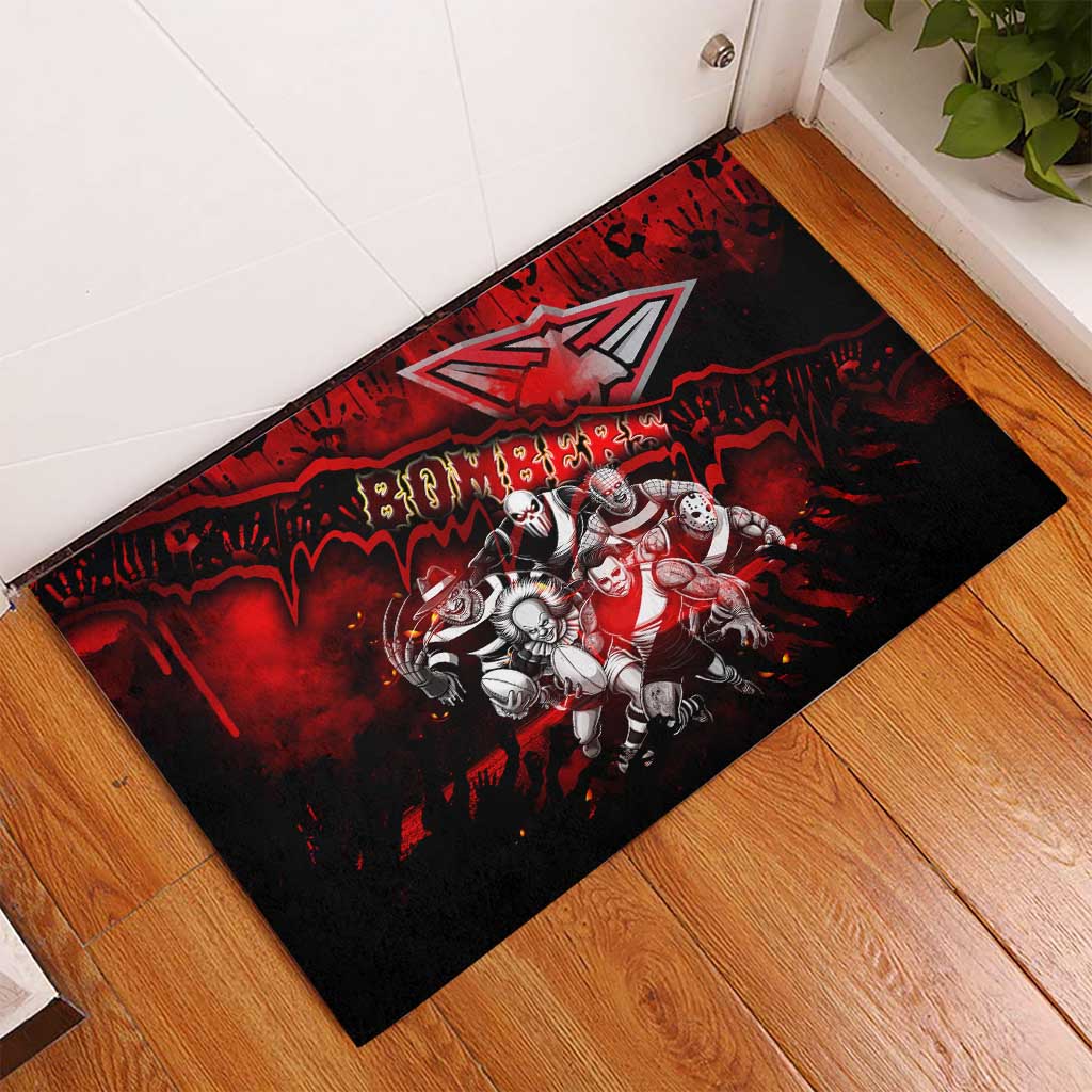 Step Into Horror Domain Bombers Football Rubber Doormat Halloween Horror Movie Characters - Aussie Hoodie