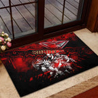 Step Into Horror Domain Bombers Football Rubber Doormat Halloween Horror Movie Characters - Aussie Hoodie
