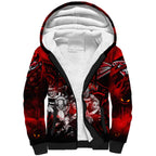 Step Into Horror Domain Bombers Football Sherpa Hoodie Halloween Horror Movie Characters - Aussie Hoodie