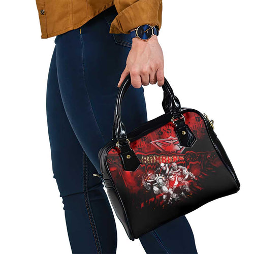Step Into Horror Domain Bombers Football Shoulder Handbag Halloween Horror Movie Characters - Aussie Hoodie