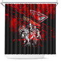 Step Into Horror Domain Bombers Football Shower Curtain Halloween Horror Movie Characters - Aussie Hoodie