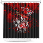 Step Into Horror Domain Bombers Football Shower Curtain Halloween Horror Movie Characters - Aussie Hoodie