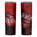 Step Into Horror Domain Bombers Football Skinny Tumbler Halloween Horror Movie Characters - Aussie Hoodie