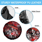 Step Into Horror Domain Bombers Football Spare Tire Cover Halloween Horror Movie Characters - Aussie Hoodie