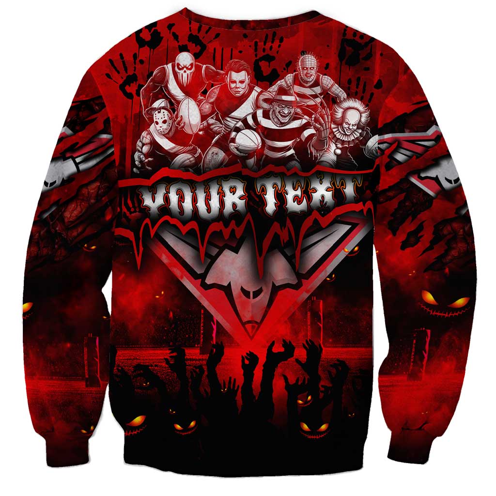 Step Into Horror Domain Bombers Football Sweatshirt Halloween Horror Movie Characters - Aussie Hoodie